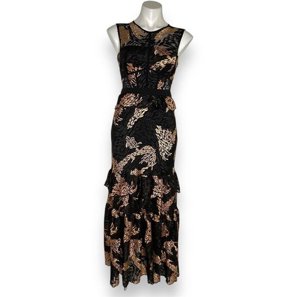 Revolve THREE FLOOR Pine For You Dress Black Maxi Size 4 ($555) Wedding Formal - Picture 8 of 11